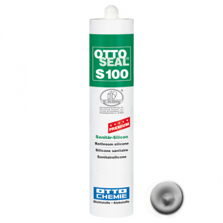 Профессиональный универсальный силиконовый герметик OTTOSEAL S100 PREMIUM С961 (серое утро), 300мл