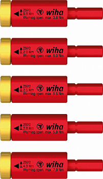 Набор динамометрических переходников Wiha easyTorque electric