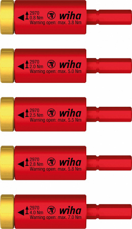 Набор динамометрических переходников Wiha easyTorque electric