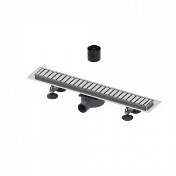 Комплект TECE TECElinus для монтажа дренажного канала с решеткой straight с мембраной Хром матовый 15100079