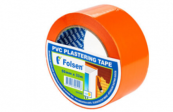 Лента малярная ПВХ Folsen 125мкм Оранж. 4 недели 50мм х 33мм