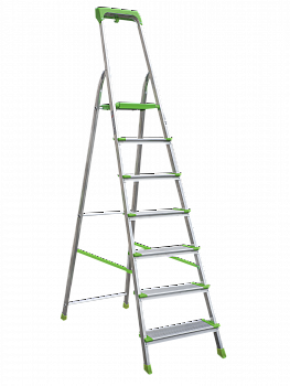 Стремянка алюминиевая со ступенями 130 мм и органайзером NV2118 артикул 2118107