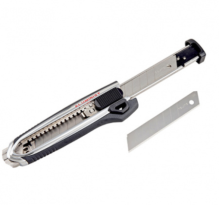 Нож Aluminist, 18 мм, серебристый алюминиевый корпус, 3 лезвия TAJIMA AC500B/S1