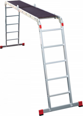 Профессиональная алюминиевая лестница-трансформер с помостом, ширина 400 мм NV3330 артикул 3330405