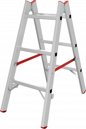 Индустриальная двухсторонняя алюминиевая стремянка с перекладинами NV5123 артикул 5123203