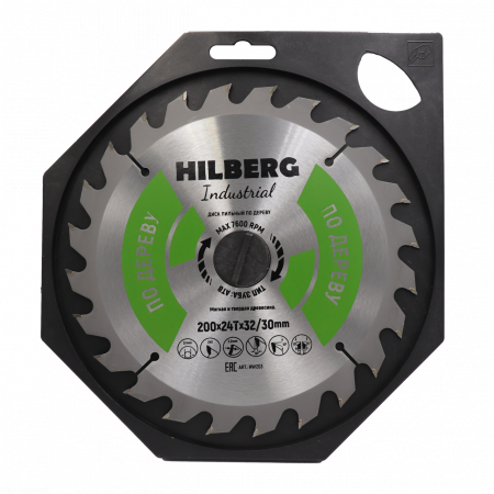 Диск пильный Hilberg Industrial Дерево 200*32/30*24Т HW203