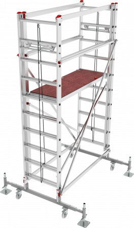 Профессиональная телескопическая тросовая вышка-тура с рабочей высотой до 5,9 м NV3480 артикул 3480410