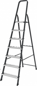 Стремянка стальная с алюминиевыми ступенями NV2130 артикул 2130107