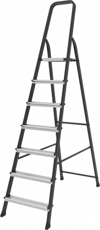 Стремянка стальная с алюминиевыми ступенями NV2130