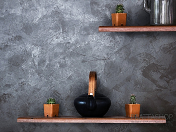 Классический мокрый шелк в темно-сером цвете