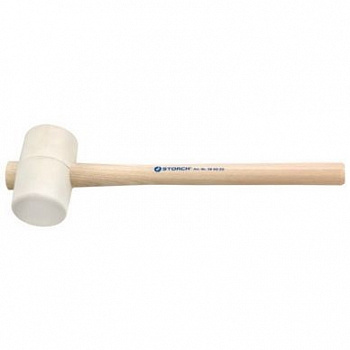 Молоток из белой не красящей резины, высококачественная деревянная рукоятка STORCH Gummihammer weiß
