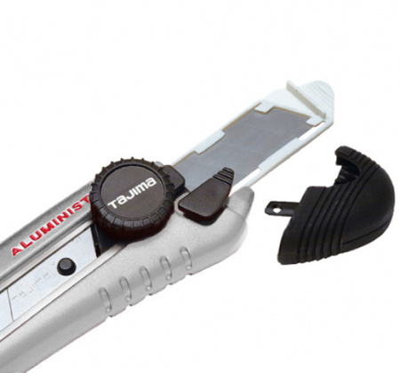 Нож Aluminist, 3 лезвия 25мм с с винт.стопором  (черный) TAJIMA AC701C/S1-2