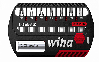Набор бит Wiha BitBuddy TY 29 мм Phillips, Pozidriv, TORX (T10)