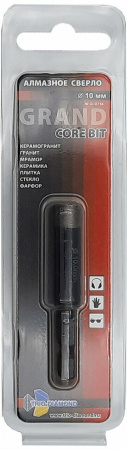 Коронка алмазная по керамограниту 10 мм Серебряная пайка GCB754