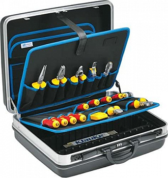 KL860BM Набор из 25 проф. монтажных инструментов KLAUKE в инструментальном чемодане