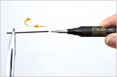 PICA-MARKER 150/40/SB Строительный маркер для глубоких отверстий Pica - Ink (Красный) в блистере