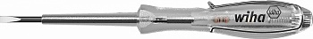 Пробник напряжения Wiha 110-250 Вольт SoftFinish прозрачный с зажимом