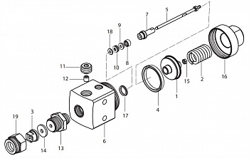 Рем.комплект пистолета GA400 (Service kit GA400 C2 assy. 350883)