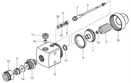 Рем.комплект пистолета GA400 (Service kit GA400 C2 assy. 350883)
