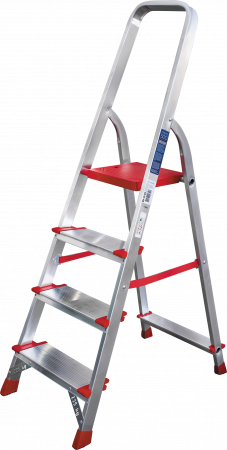 Профессиональная алюминиевая стремянка со ступенями 130 мм NV 3117 артикул 3117104