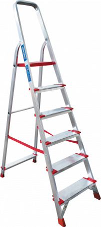 Профессиональная алюминиевая стремянка со ступенями 130 мм NV 3117 артикул 3117106
