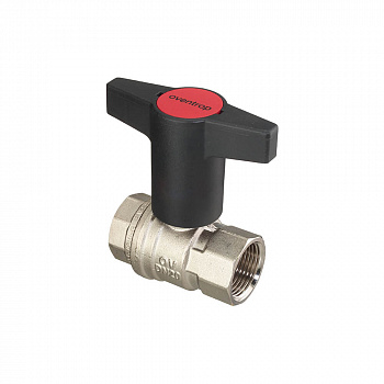 Oventrop  ШК Optibal, ВР-ВР, черная пластиковая рукоятка DN 25  1077108