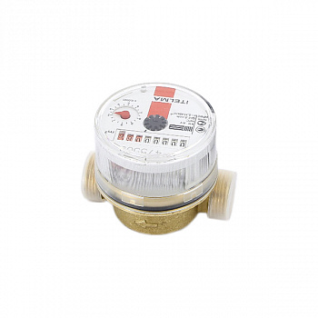 Itelma  Счетчик воды Ду 15 ITELMA c импульсным выходом ГЕРКОН подключение Н 3/4" L=80 для горячей воды  WFW24.D080