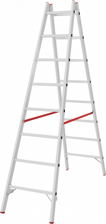 Индустриальная двухсторонняя алюминиевая стремянка с перекладинами NV5123 артикул 5123208