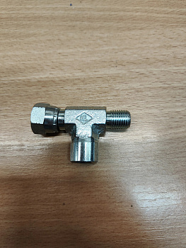 07031015 Тройник 1/4' для подключения манометра (Китай) (мама-папа)