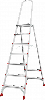 Профессиональная алюминиевая стремянка с площадкой 350×260 мм NV 3130 артикул 3130107