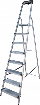 Стремянка алюминиевая со ступенями 130 мм и органайзером NV1118 артикул 1118108