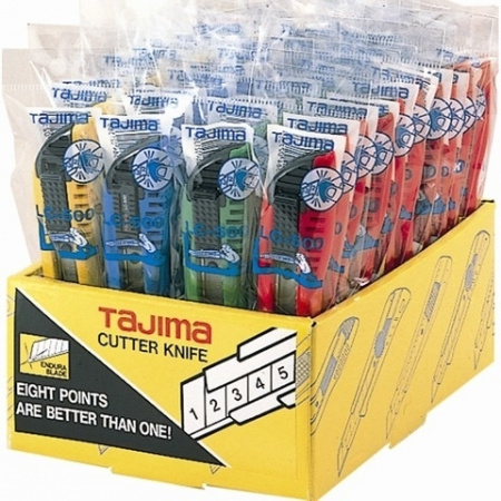 Комплект из 40-ка ножей 4-х цветов TAJIMA LC-500, 18 мм LC500C40