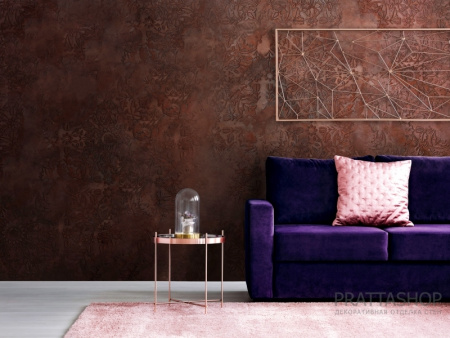 Эффект античных стен с элементами трафаретного узора