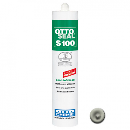 Профессиональный универсальный силиконовый герметик OTTOSEAL S100 PREMIUM С501 (светло-серый №21), 300мл