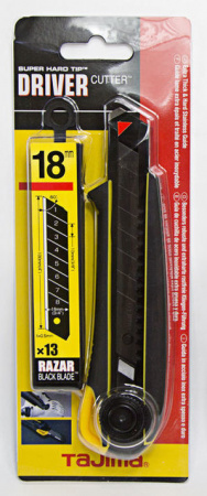 Нож DRIVER CUTTER,18 мм с винтовым стопором + 13 лезвий RB TAJIMA DC561RB13