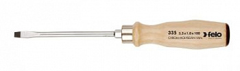 Отвертка с деревянной рукояткой ударная SL 4,5Х0,8 FELO 33504590