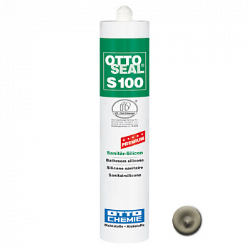 Профессиональный универсальный силиконовый герметик OTTOSEAL S100 PREMIUM С79 (каменно-серый), 300мл
