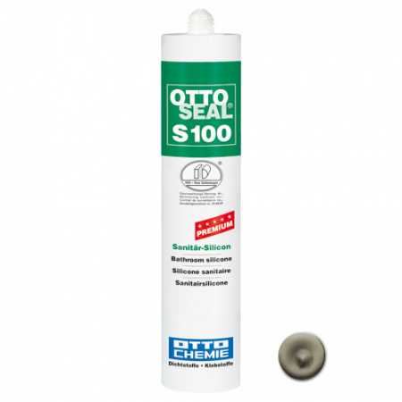 Профессиональный универсальный силиконовый герметик OTTOSEAL S100 PREMIUM С79 (каменно-серый), 300мл