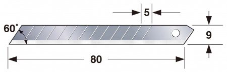 Лезвия обламывающиеся TAJIMA LB30-50H 9мм, 50шт LCB30-50H