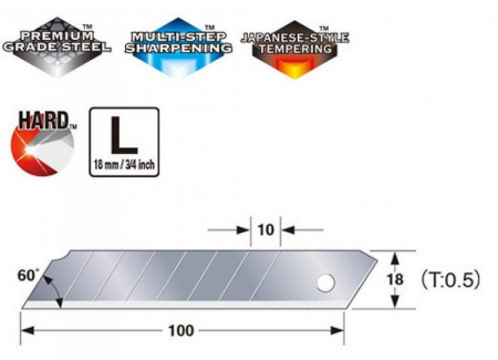 Лезвия TAJIMA СB-50 для LC-500,501,520,521/10 шт. СB50C/K1