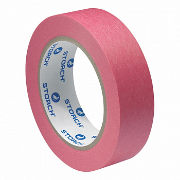 Лента малярная Premium Das Rote  бумажная сверхтонкая красная Storch