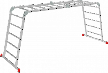 Профессиональная алюминиевая лестница-трансформер, ширина 800 мм NV3323 артикул 3323405
