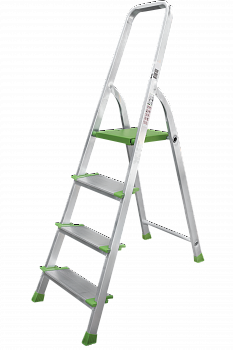 Стремянка алюминиевая со ступенями 130 мм NV2117 артикул 2117104