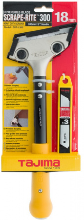 Cкребок с двухсторонним лезвием, ручка 300 мм TAJIMA SCRAPE-RITE SCR-L300