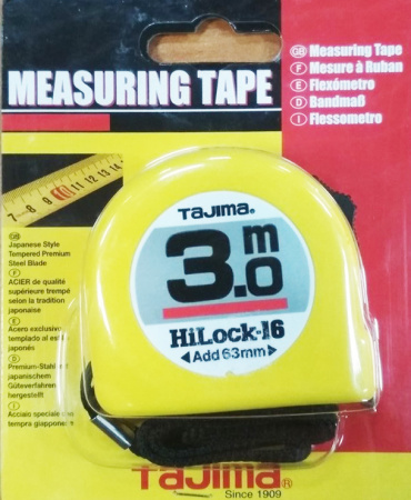 Рулетка TAJIMA HI LOCK 3м/16мм H6P30MY